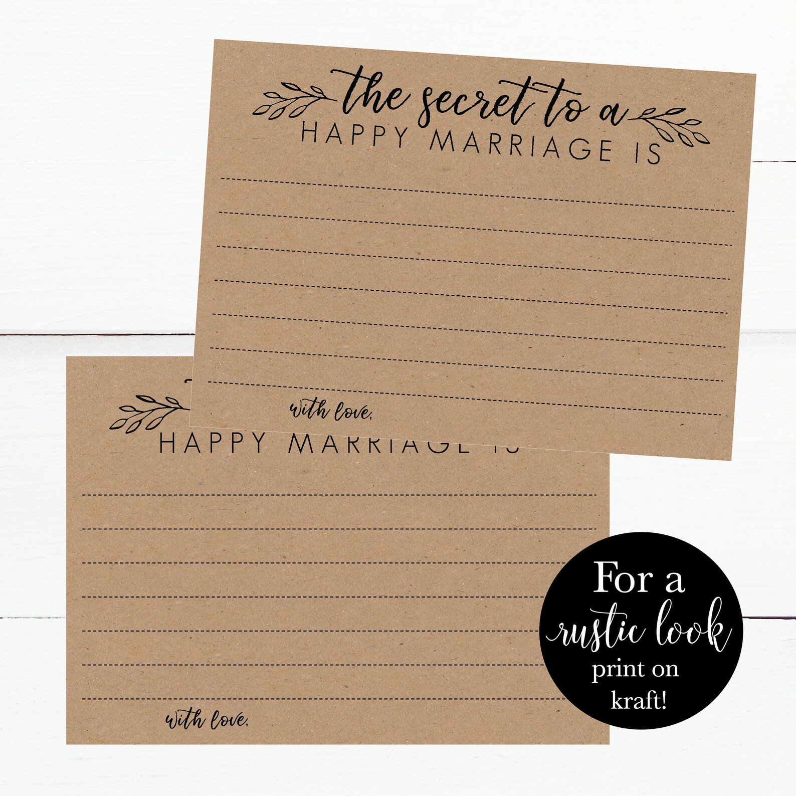 Marriage Advice Cards Funny Advice for the Newlyweds PDF - Etsy