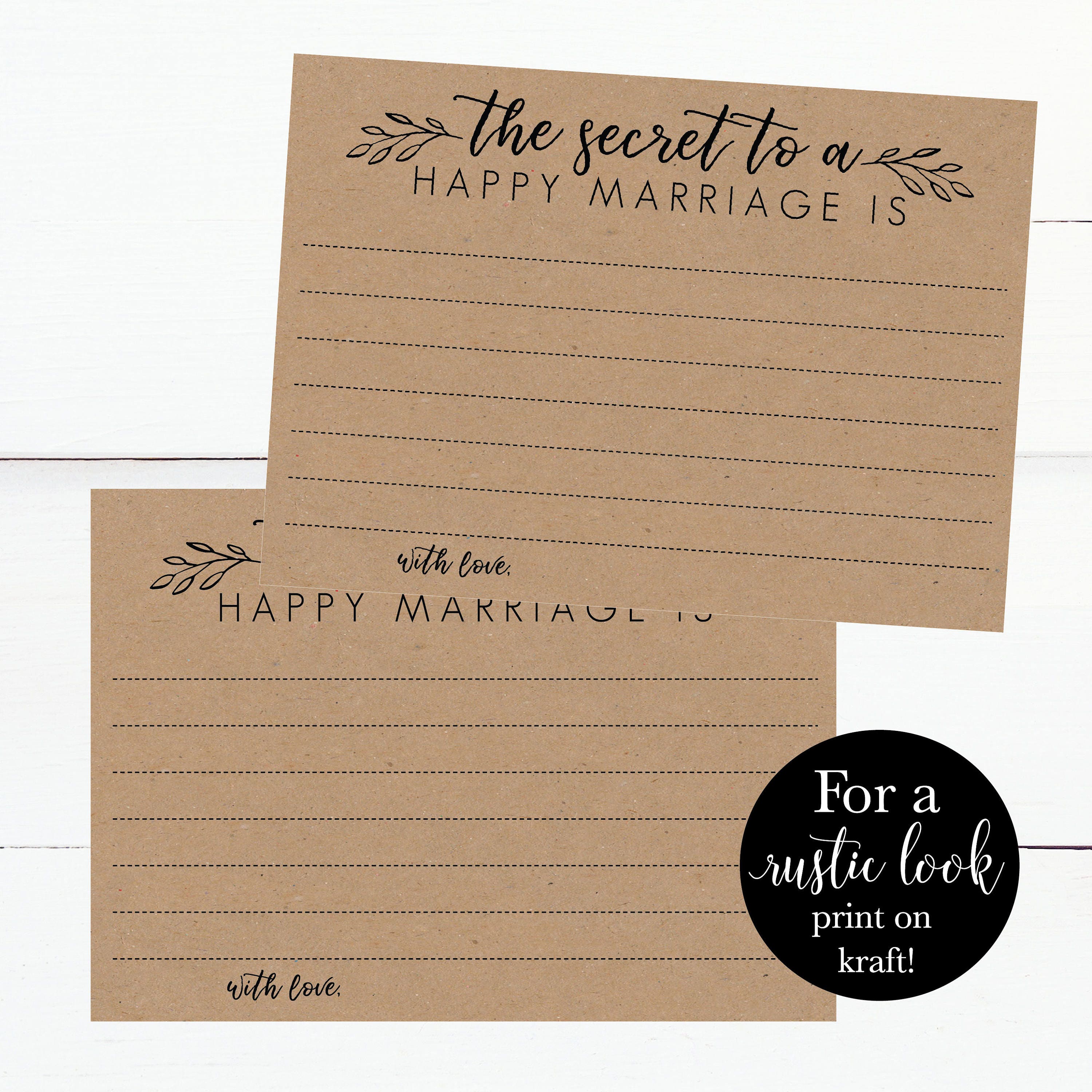 Marriage Advice Cards Funny Advice for the Newlyweds PDF - Etsy
