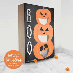 Printable Party Games, Pumpkin Toss Game, Pumpkin Games, Pumpkin Bean Bag Toss, Pumpkin Cornhole, Halloween Corn Hole, Halloween Cornhole