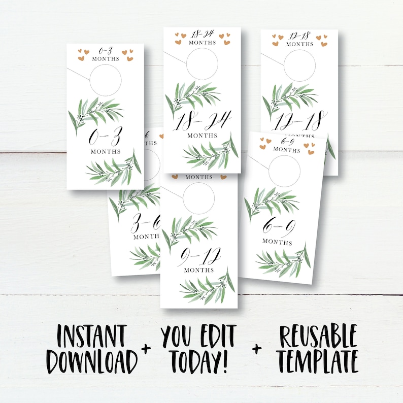 Wardrobe Dividers Print Your Own Closet Nursery Dividers Etsy