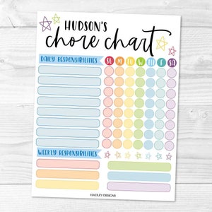 Chore Chart for Refrigerator, Chore Chart for Multiple Kids, Chore Chart Game, Chore Chart Kids Printable, Chore Chart Label Printables image 3