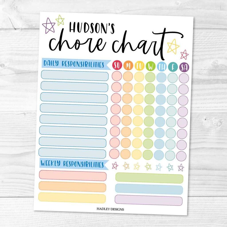 Chore Chart for Refrigerator, Chore Chart for Multiple Kids, Chore Chart Game, Chore Chart Kids Printable, Chore Chart Label Printables image 3