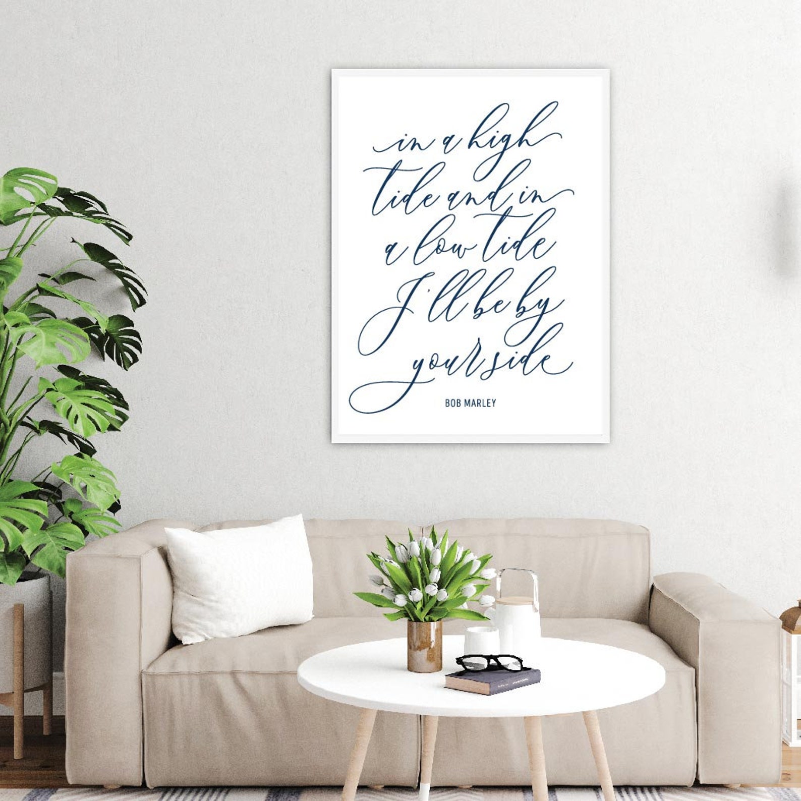 In A High Tide Sign Printable Wall Art Quotes Digital Art | Etsy
