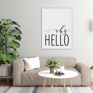 Why Hello Sign, Why Hello Art, Printable Wall Art Nursery, Nursery ...