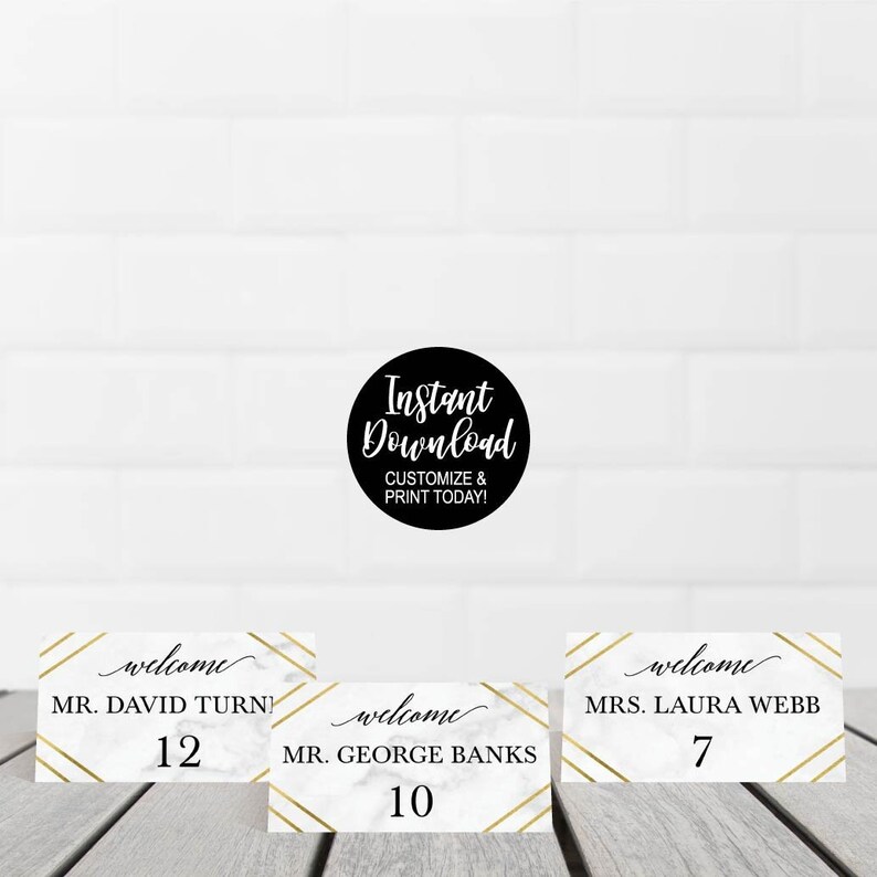 Place Cards Template for Weddings Editable Place Cards Template Escort Cards Wedding Place Cards Download Tent Place Cards Wedding