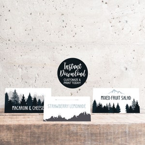 Printable Food Sign Editable Table Decorations Digital - Etsy