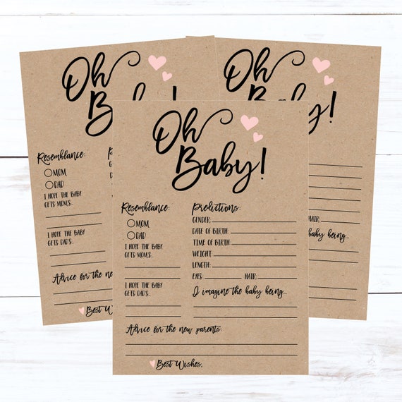 etsy baby prediction cards