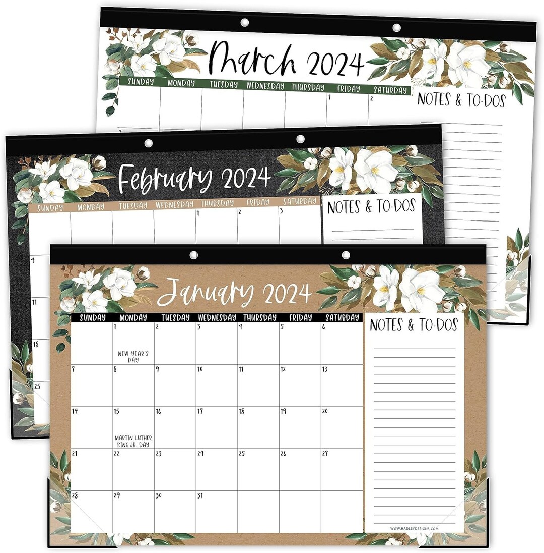 Cute Floral Desk Calendar 20242025 Homeschoolers Calendar Production