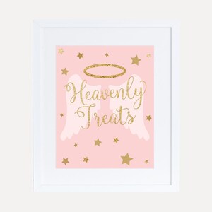 Angel Girl Baby Shower Treats Sign Template - Baby Boy Shower Decoration, Baby Shower Theme Decoration, DIY Shower, Digital Download
