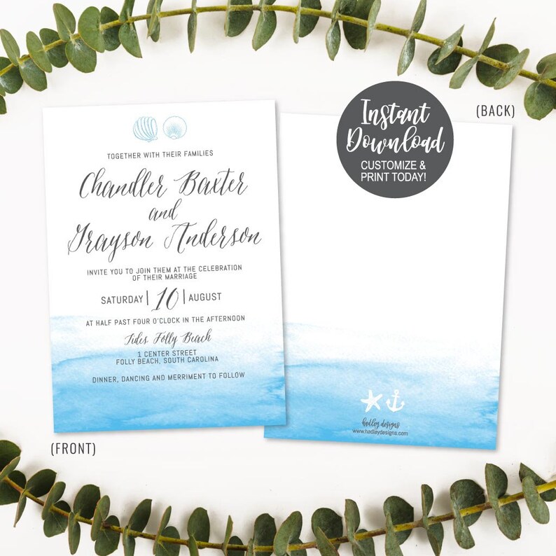 Wedding Invitations Kits Printable Affordable Wedding | Etsy