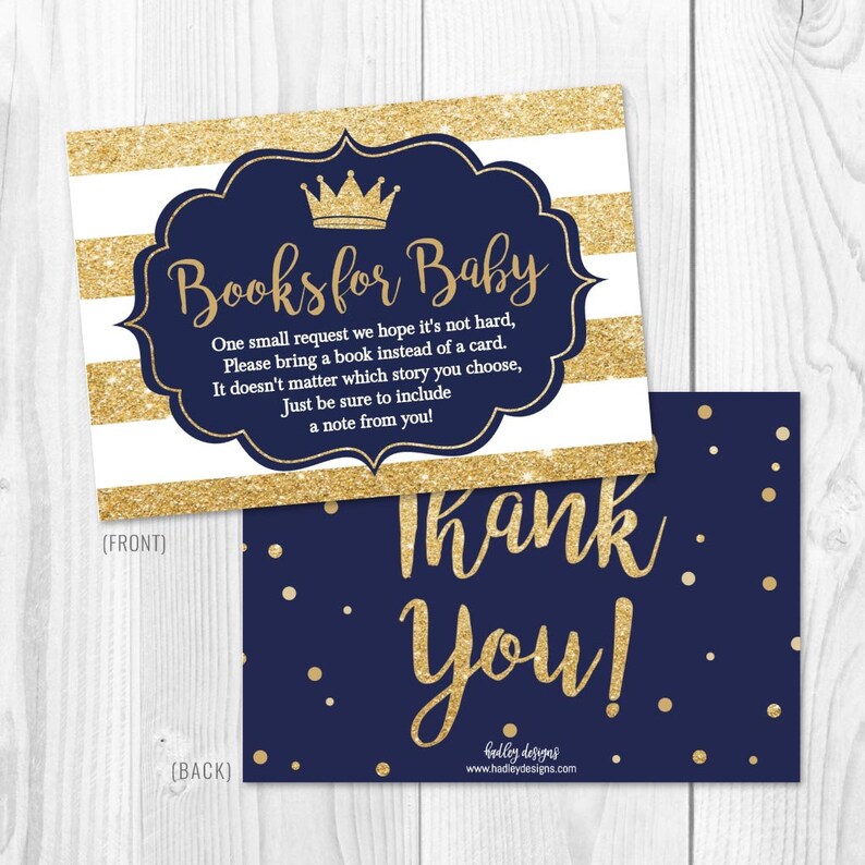 Prince Baby Shower Book Request Template baby Shower Games Etsy
