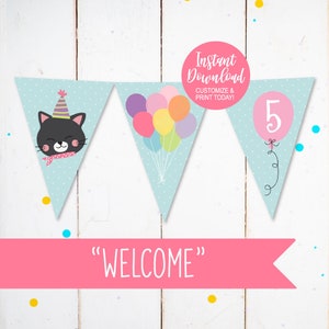 Custom Banner, Personalized Banner, Birthday Garland, Custom Name Banner, Birthday Party Decor, Happy Birthday Decor, Kids Birthday Banner