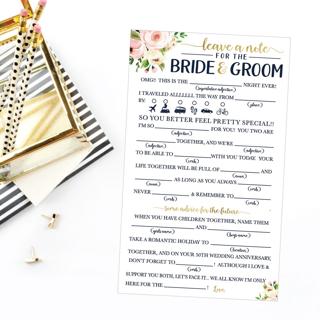 Funny Wedding Shower Games Instant Download Wedding Words of Etsy