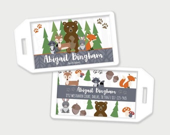 Etiqueta de equipaje Animales, Etiqueta de bolso para niñas, Etiqueta de bolso para niños, Etiquetas de equipaje para niñas, Etiquetas de equipaje para niños, Etiquetas de equipaje para niñas, Etiquetas de equipaje para niños