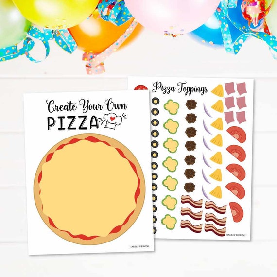 Pizza Party Pizza Toppings Game Template Pizza (Download Now) 