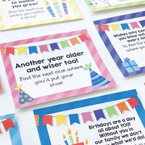 Caça ao tesouro de aniversário para crianças, caça ao tesouro editável para crianças, atividade divertida para crianças, caça ao tesouro em casa