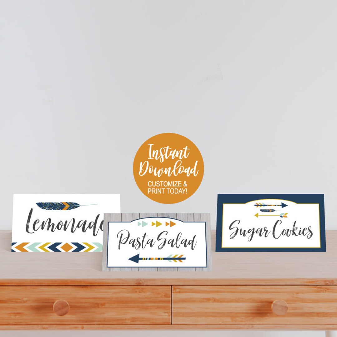 Printable Food Sign Editable Table Decorations Digital - Etsy