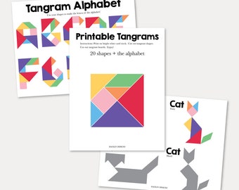 Tangram Puzzle, Tangram Printable, Printable Tangram, Printable Block Letters, Printable Puzzles, Printable Pattern Paper, Block Puzzles