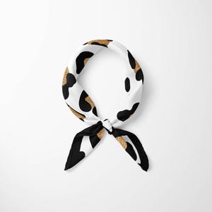 Leopard Print Satin Scarf, Satin Scarf, Head Scarf, Fashion Scarf, Sleeping Scarf, Satin scarf for natural hair, Animal Print Scarf