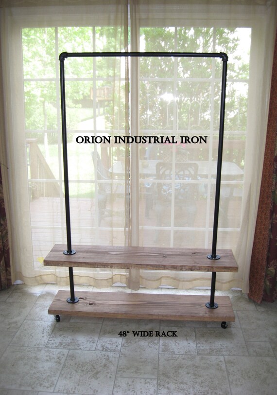 Industrial Clothing Rack 48 Industrial Garment Rack Etsy