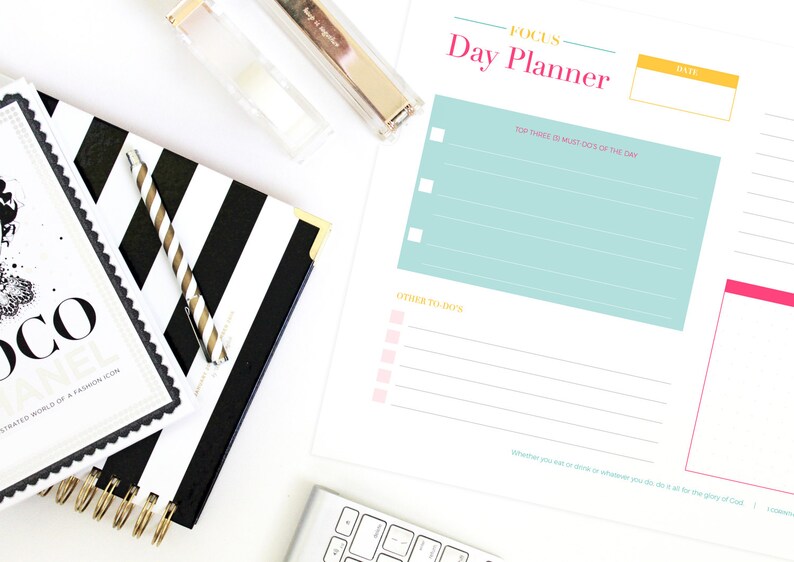 Focus Daily Planner Printables Digital Download Printable | Etsy