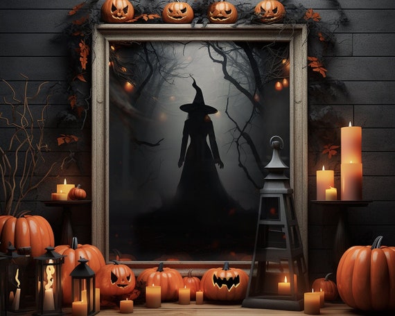 Witch Art, AI Witch Art, Witch Wall Art Print, Witch AI Print, ai Halloween Art, Fantasy Witch Art, Fall AI Art