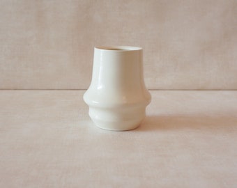 Minimal Porcelain Cream Vase