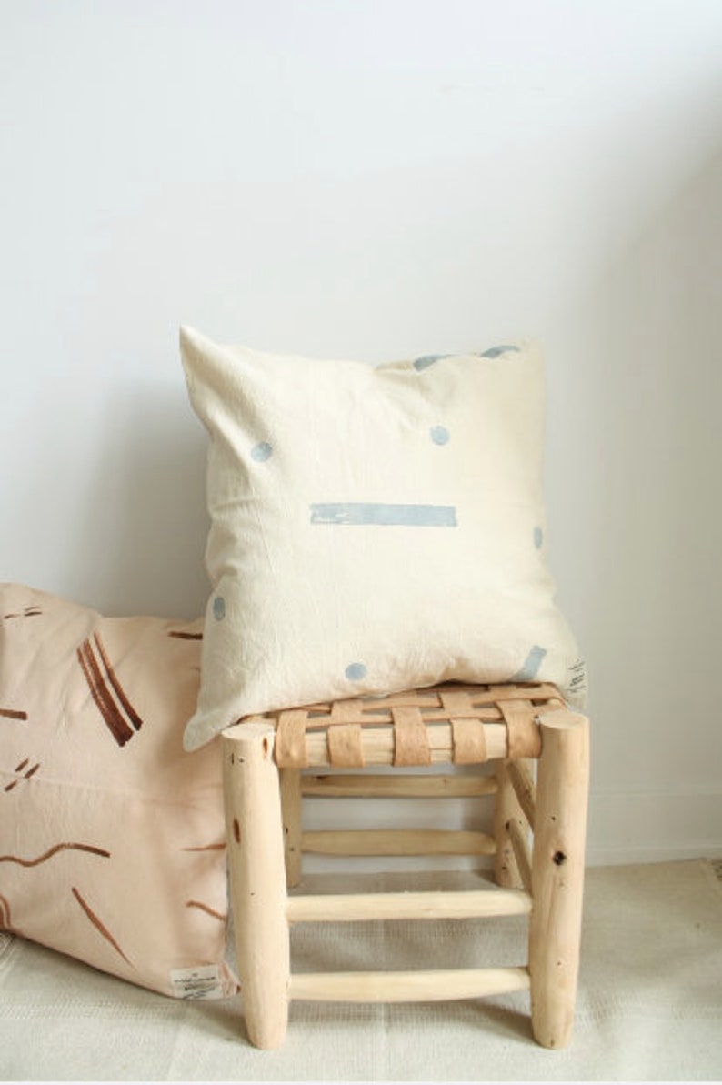 Botanical Dyed Throw Pillow Natural Organic Pillow Case