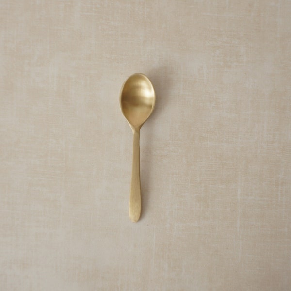 Set of 4 Brass Mini Spoons
