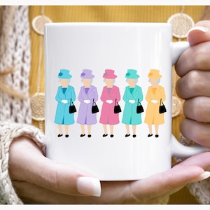 Queen Elizabeth II Tea Cup Mug, Queen Elizabeth Coffee Mug, Queen Elizabeth Monarch Cup, Queen of England, Christmas Gift, Gift for Mom