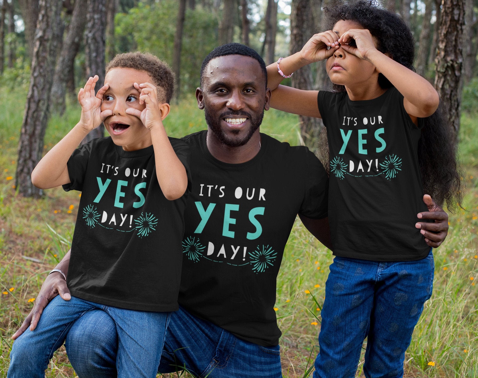 It's OUR YES DAY Youth Tee Group Shirt Yes Day Gift for Kid Family Fun Day Tee Matching Family T-Shirts Family Movie T-Shirt