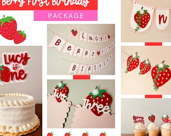 Berry First Birthday, Berry First Birthday Decorations, Berry First Birthday, Berry First, Strawberry Birthday, First Birthday