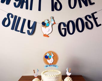One Silly Goose, One Silly Goose Birthday, One Silly Goose Decor, One Silly Goose Birthday Theme, One Silly Goose First Birthday