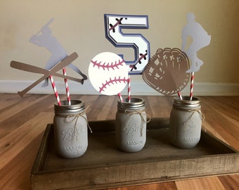 Baseball Birthday Party, Baseball Birthday, Baseball Party, Baseball Decorations, Baseball Centerpiece, Baseball First Birthday