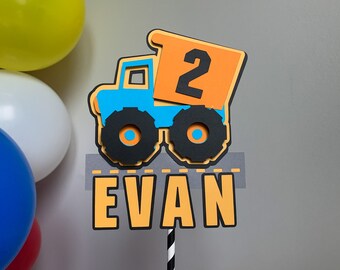 Dump Truck Cake Topper, Construction Cake Topper, Construction Birthday Party, Digging It, Construction Birthday Party Supplies