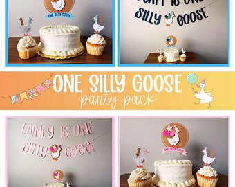 One Silly Goose, One Silly Goose Birthday, One Silly Goose Decor, Silly Goose First Birthday, One Silly Goose Birthday Theme