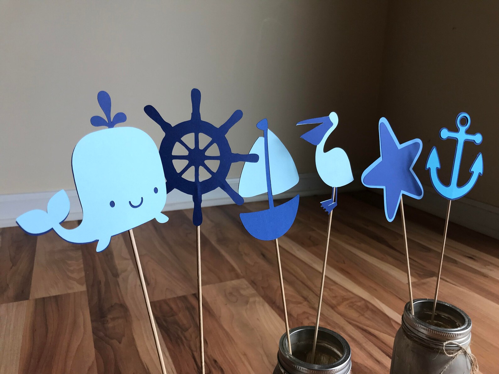 Whale Baby Shower Centerpieces Nautical Baby Etsy