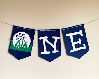 Hole in  One banner, Hole in One First Birthday, Hole in One highchair banner, Golf First Birthday, Golf party decor
