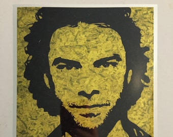 Aidan Turner gum wrapper art print