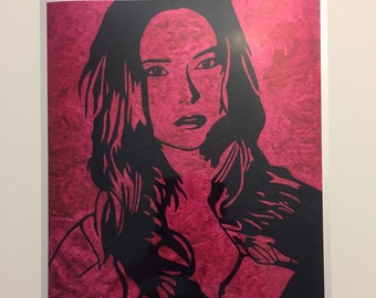 Summer Glau gum wrapper art print