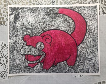 Slowpoke gum wrapper art print