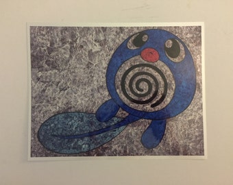 Poliwag gum wrapper art print