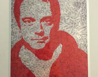 Mark Sheppard gum wrapper art print