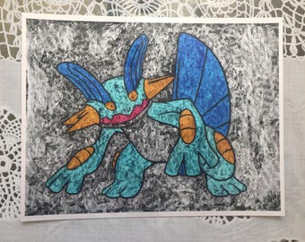 Swampert gum wrapper art print