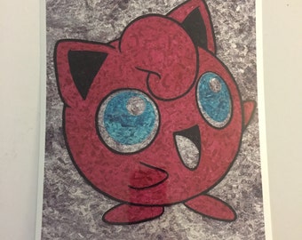 Jigglypuff gum wrapper art print