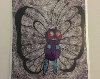 Butterfree gum wrapper art print
