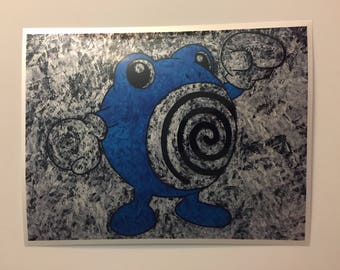 Poliwhirl gum wrapper art print