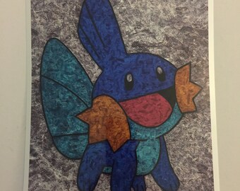 Mudkip gum wrapper art print