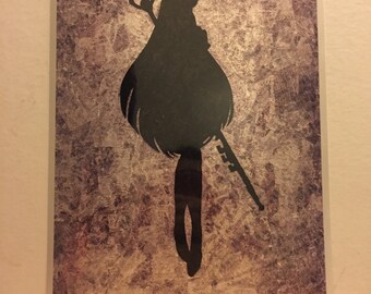 Sailor Pluto gum wrapper silhouette art print
