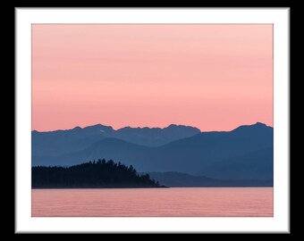 Pink West Coast Sunset Photography; Haida Gwaii, BC, Canada (Fine art photos of various sizes including 8x10, 11x14 & small/large/XL prints)